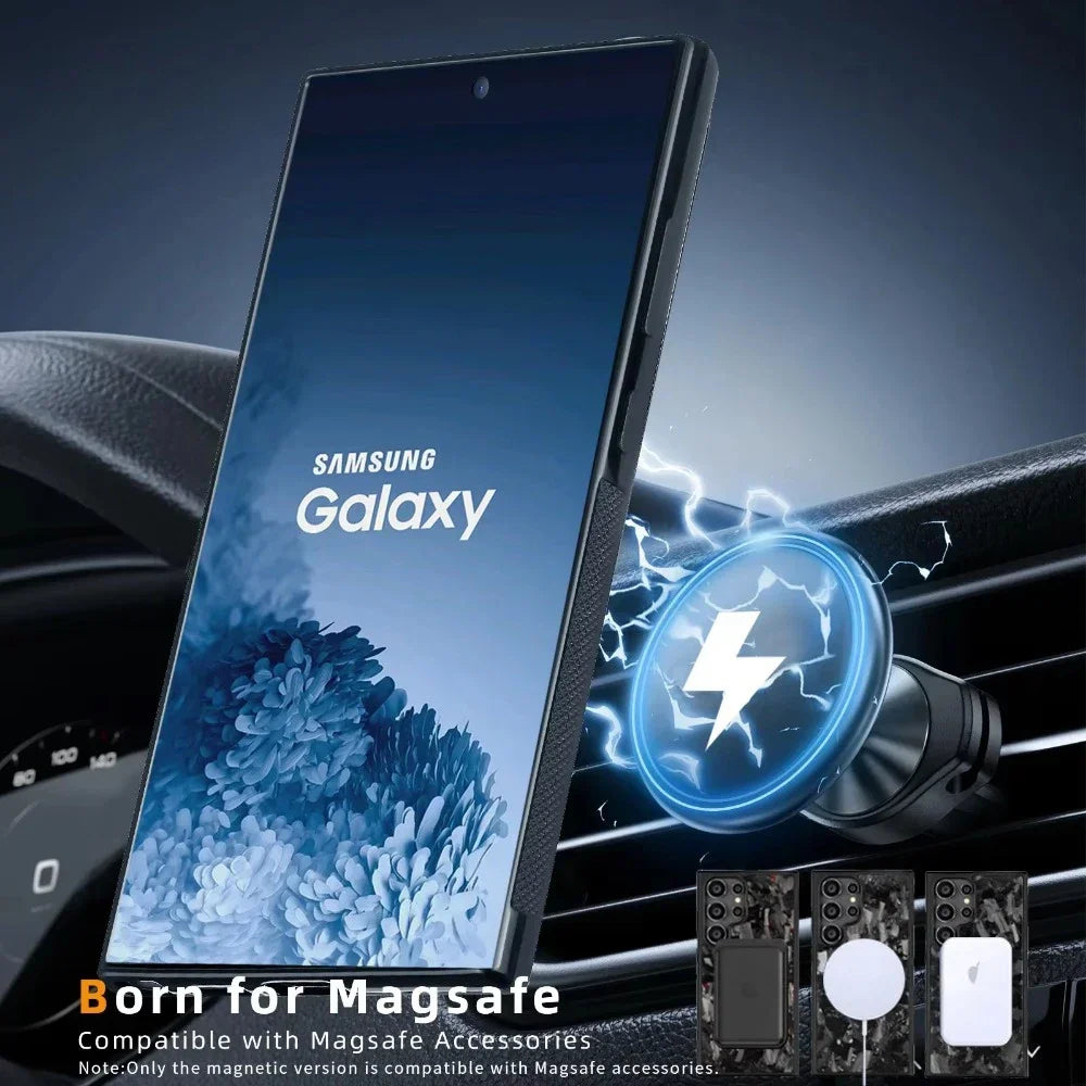 Magnetische Carbon Fiber Hülle für Samsung S25