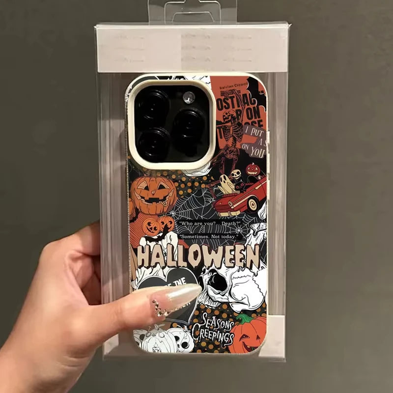 Gruselige Kürbis Hülle für iPhone aus Silikon