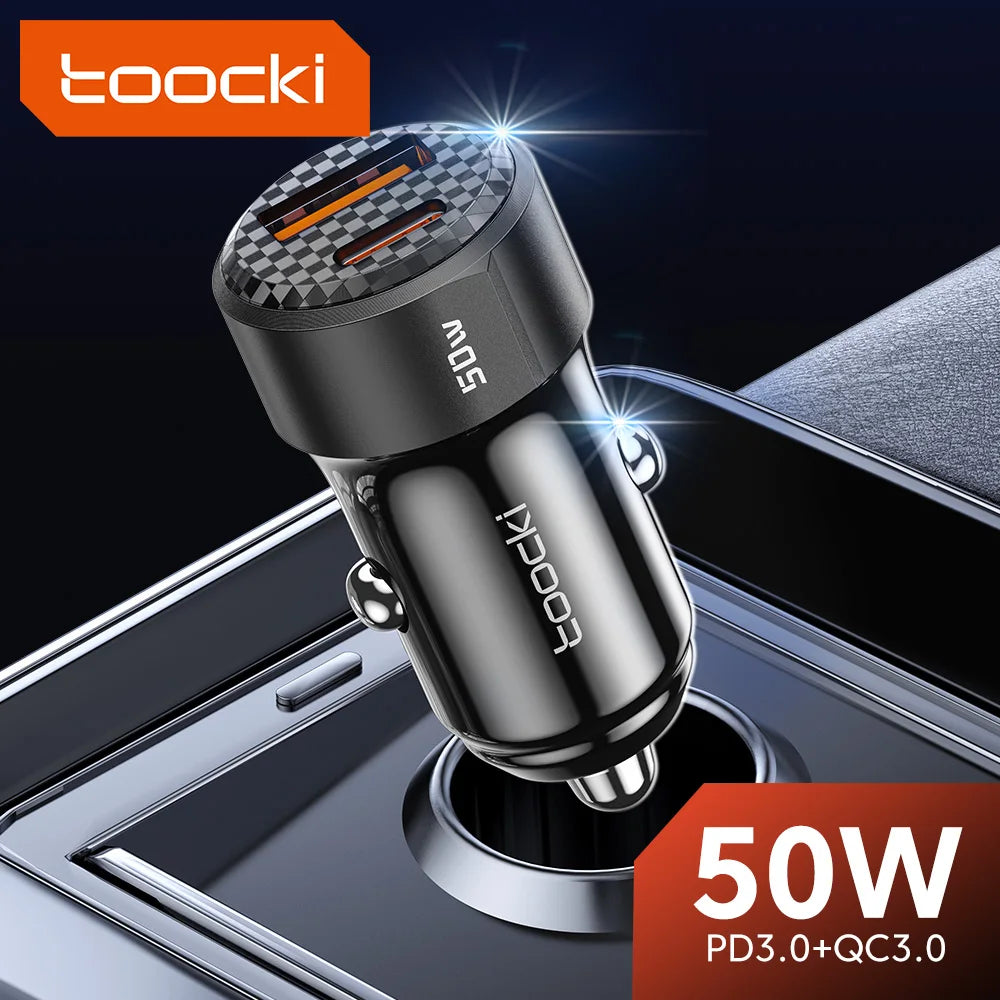 Toocki 50W USB-C Autoladegerät PD QC 3.0 Mini
