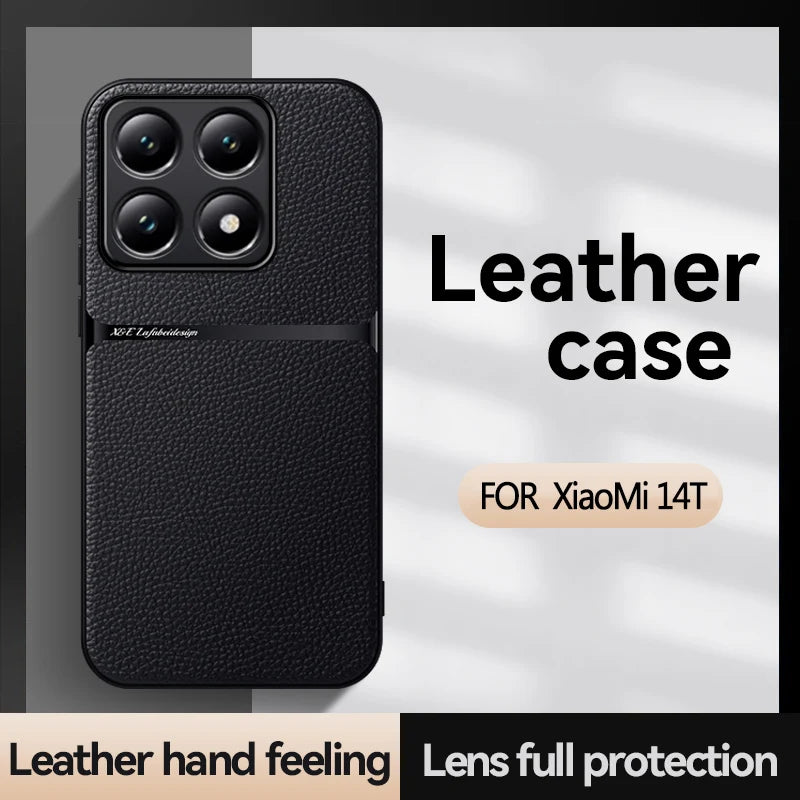 Xiaomi 14T Leder Magnet TPU Hülle
