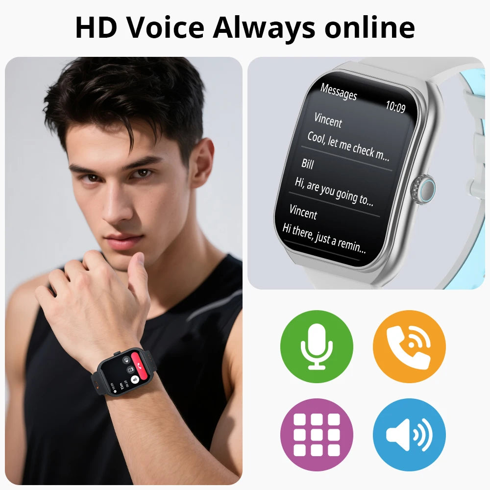 P86 AMOLED Smartwatch mit Anruf & Gesundheit