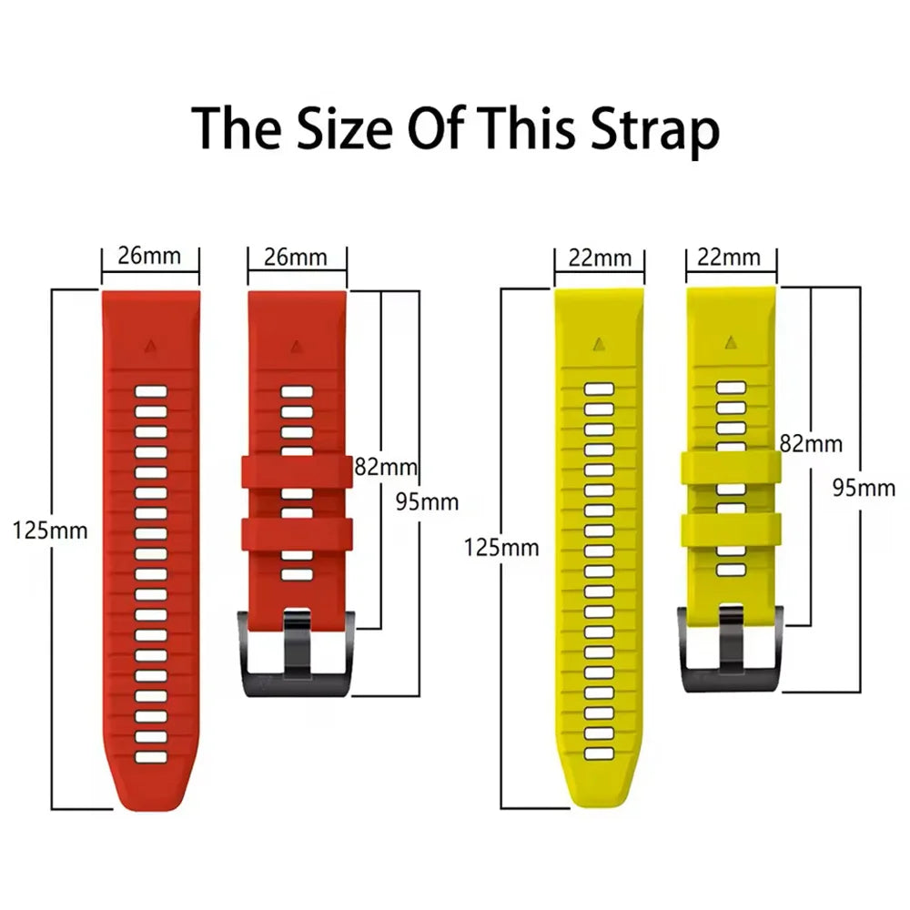 QuickFit Silikonarmband 22/26mm für Garmin Uhren