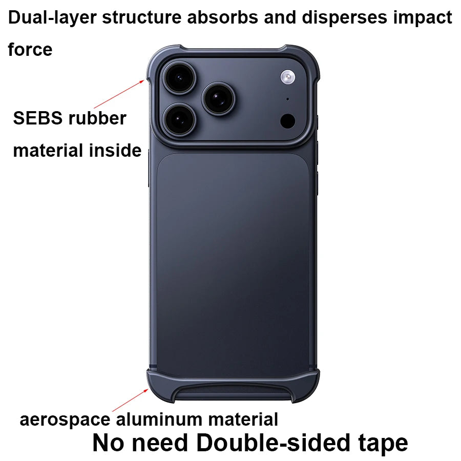 Luxus Arc Metall Bumper Hülle für iPhone 17 Pro Max