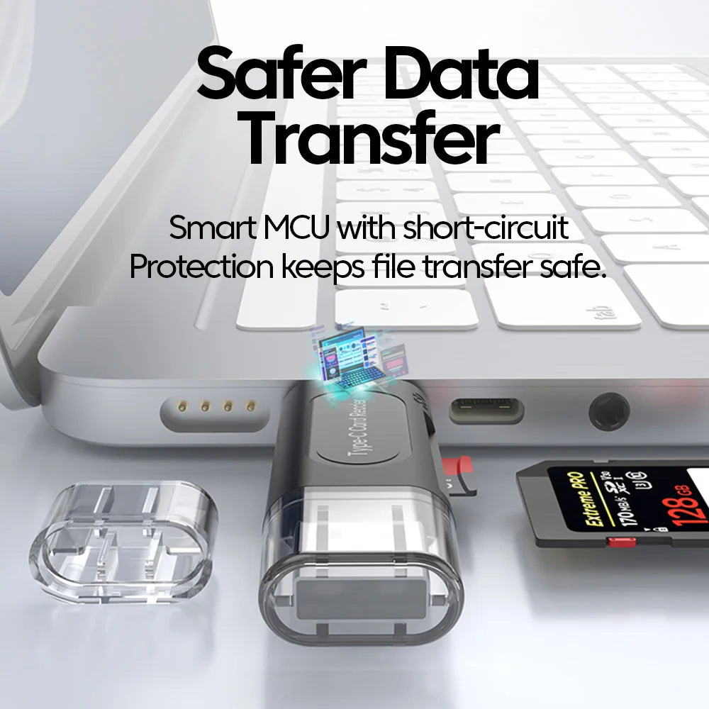 4-in-1 USB Typ-C Kartenleser für iPhone & PC