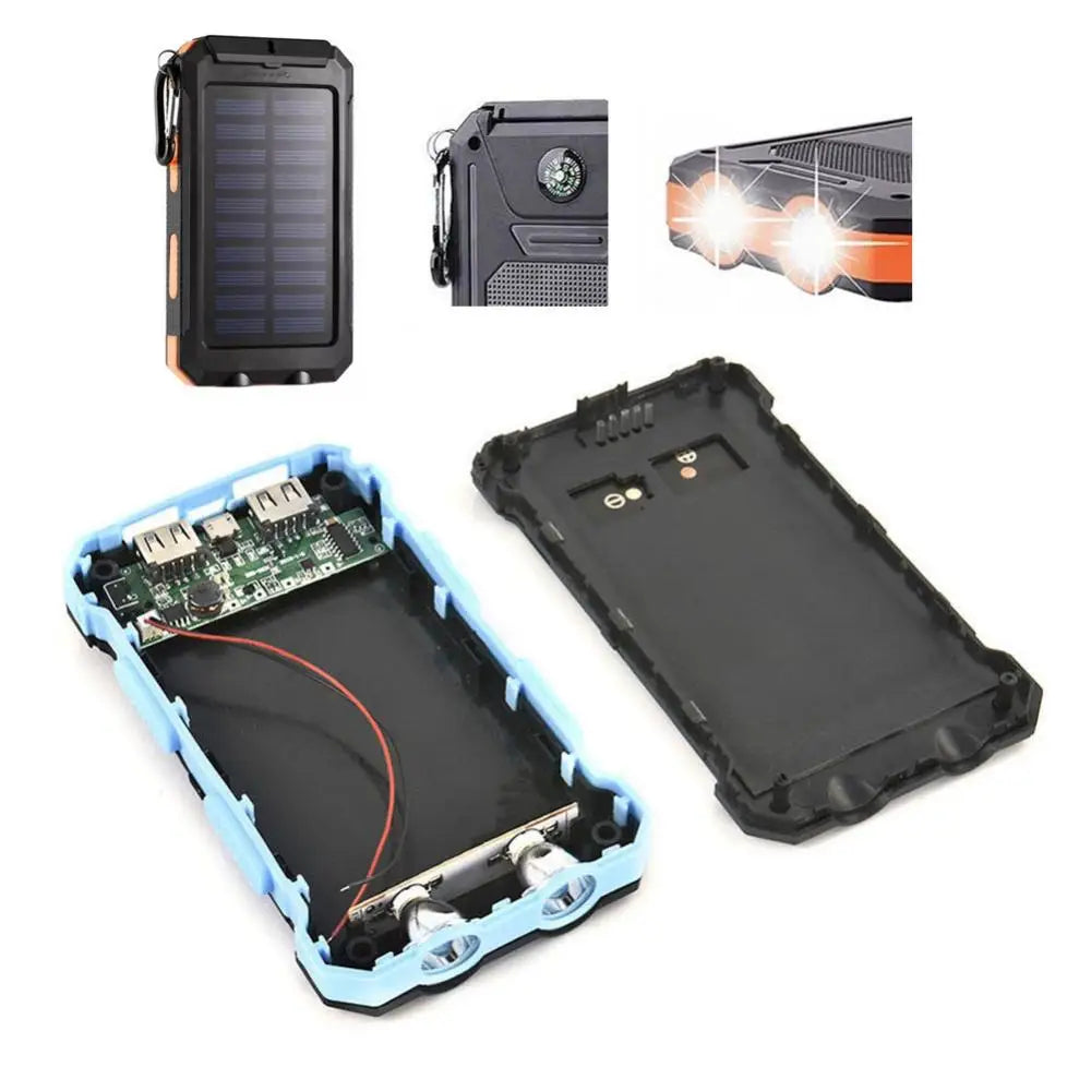 Solar Powerbank Gehäuse Dual USB DIY Ladegerät Box