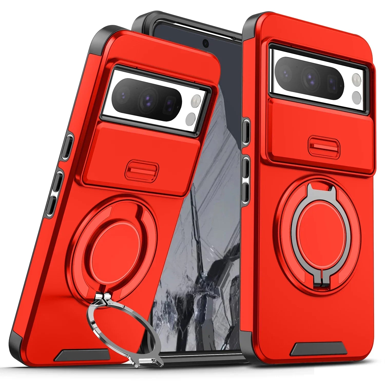 Hybridhülle mit Ring & Kamera-Schutz