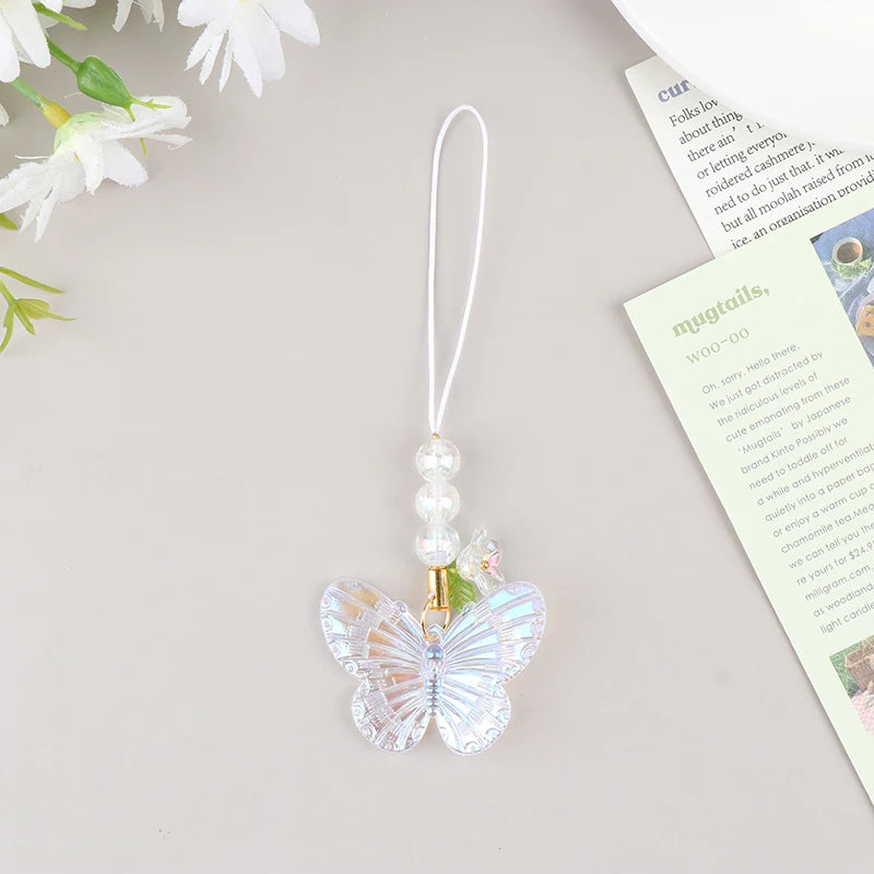 Bunter Schmetterling Handy-Lanyard mit Anhänger