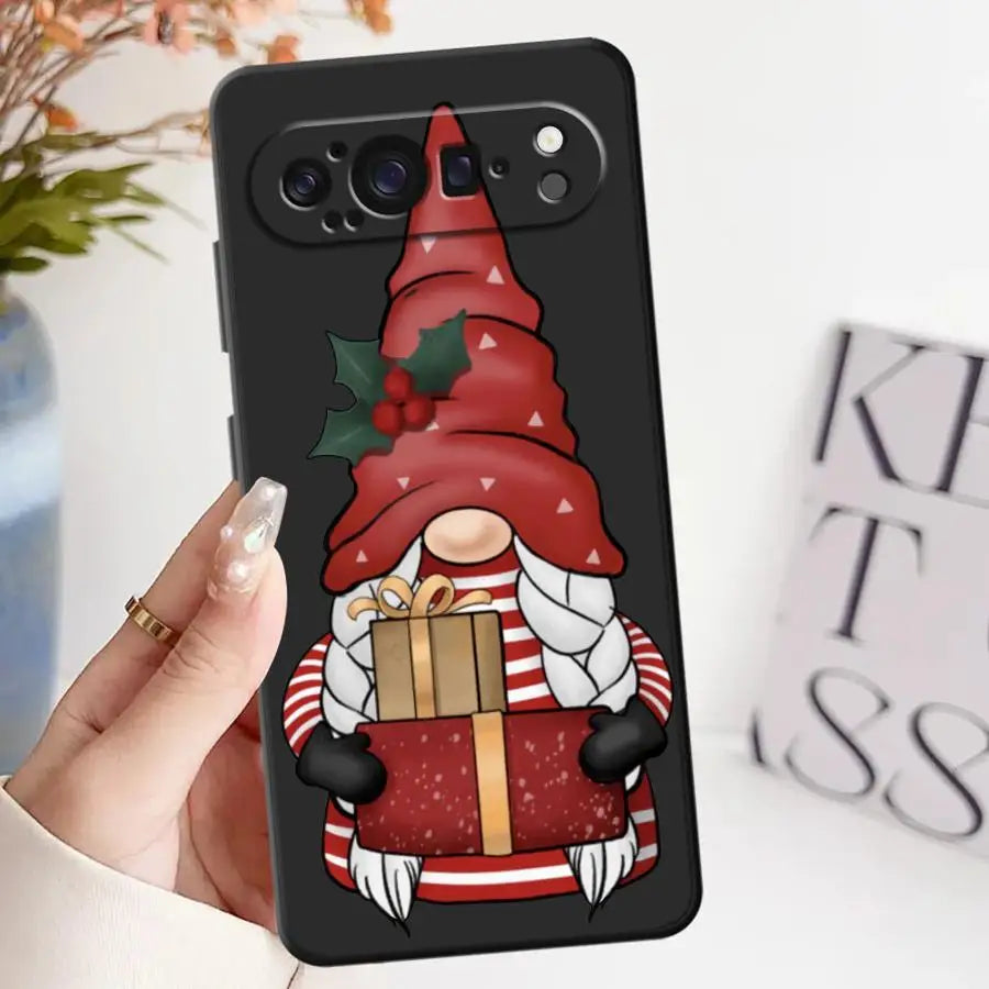 Weiche Weihnachtsmann Handyhülle TPU für Google Pixel 8 9 10 stoßfest kratzfest flexibel