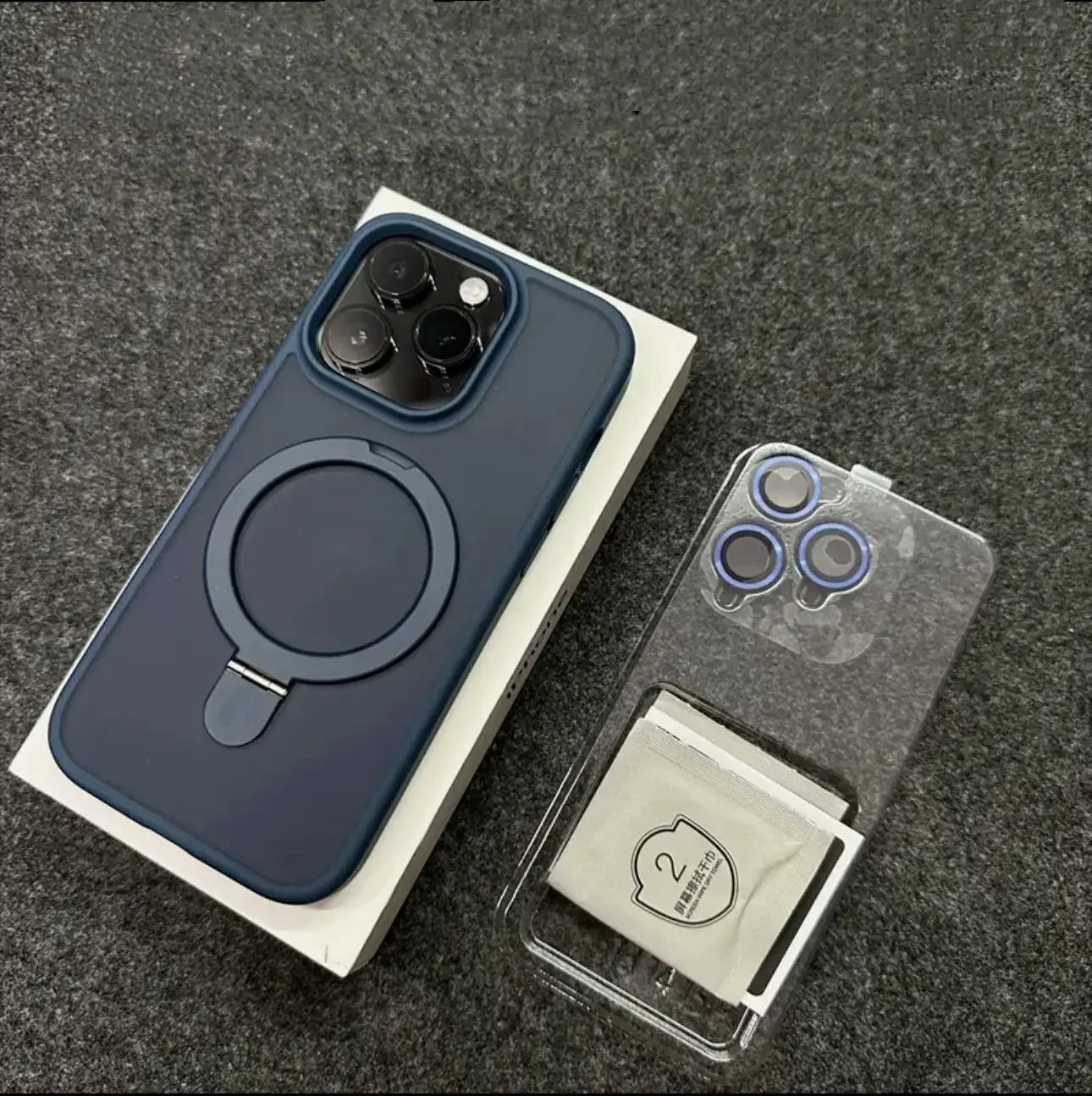 Magnethülle mit Ring für iPhone 12–16