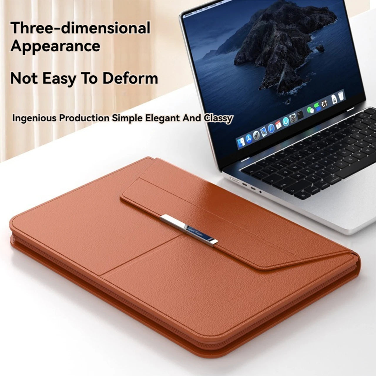Personalisierte Leder-Laptophülle MacBook