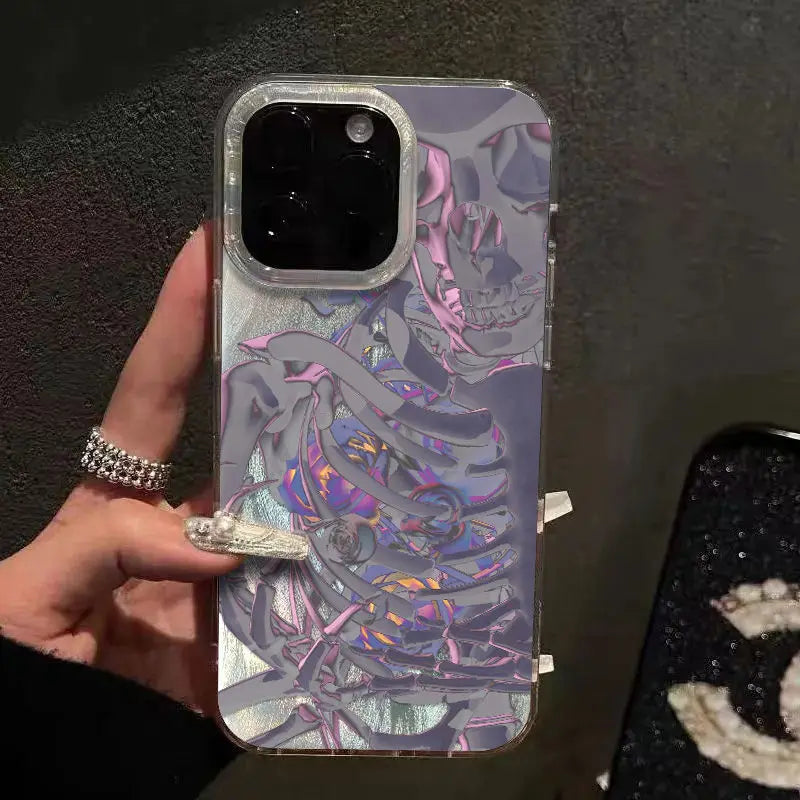 Lila Schädel Hülle für Samsung Galaxy Modelle