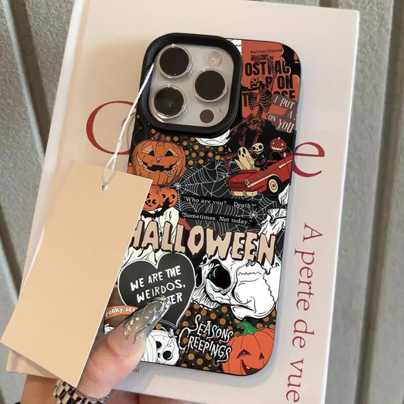 Gruselige Kürbis Hülle für iPhone aus Silikon
