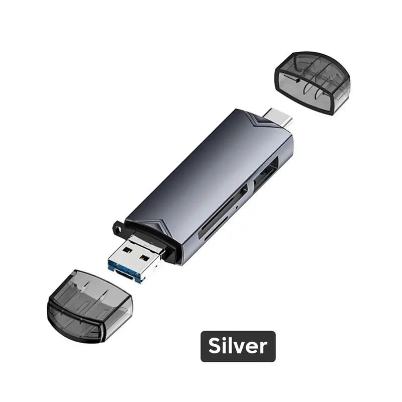 6-in-1 SD TF Kartenleser USB Typ-C Adapter
