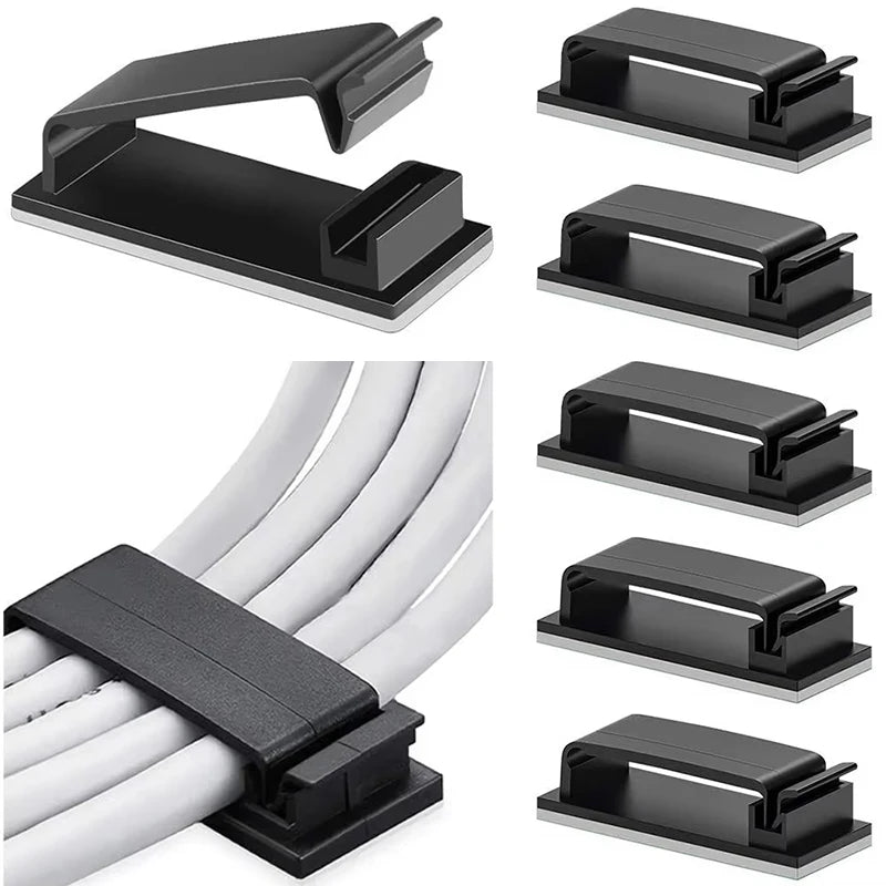 Selbstklebende Kabelclips für Büro und Zuhause