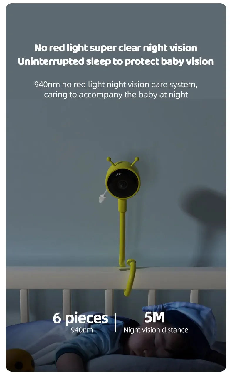 C11 Smart Baby Monitor HD Camera with Music Function