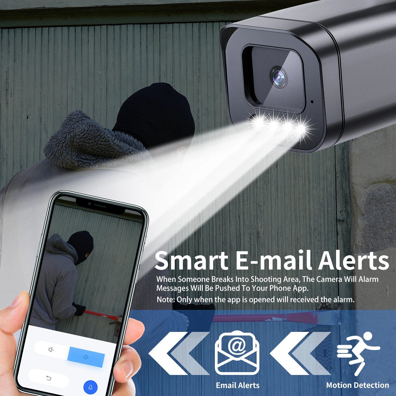 4K 8MP PoE Outdoor Camera with Audio &amp; Night Vision Color