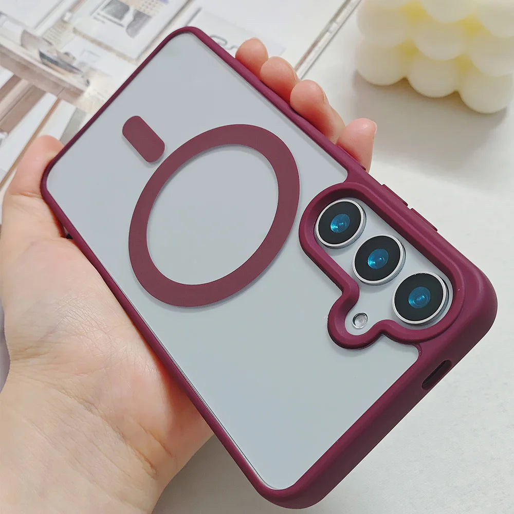 Transparentes Magnet Hard Case für Samsung Galaxy S25 Ultra