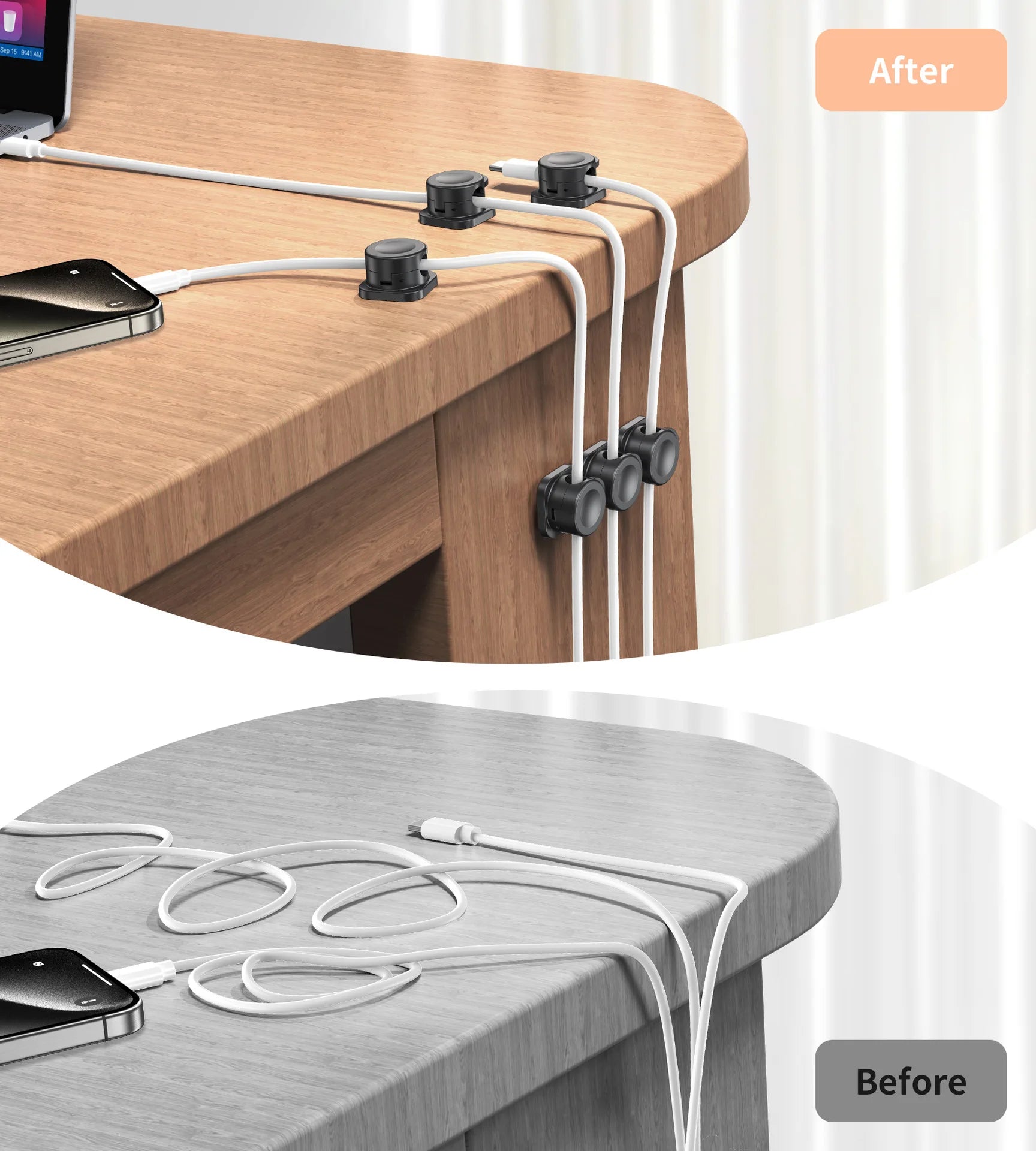 Magnetischer Kabel-Organizer für Schreibtisch & Kabel