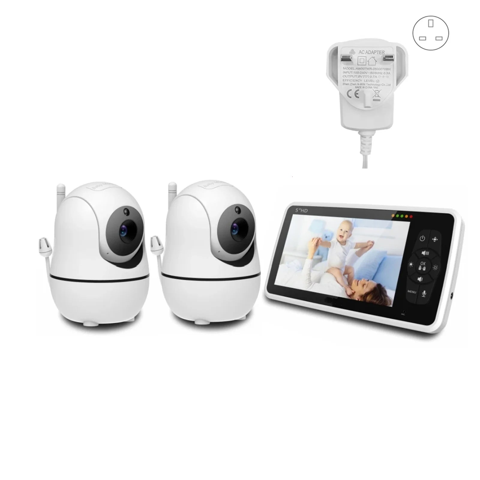 5-Zoll Baby Monitor mit 2 Kameras & Audio