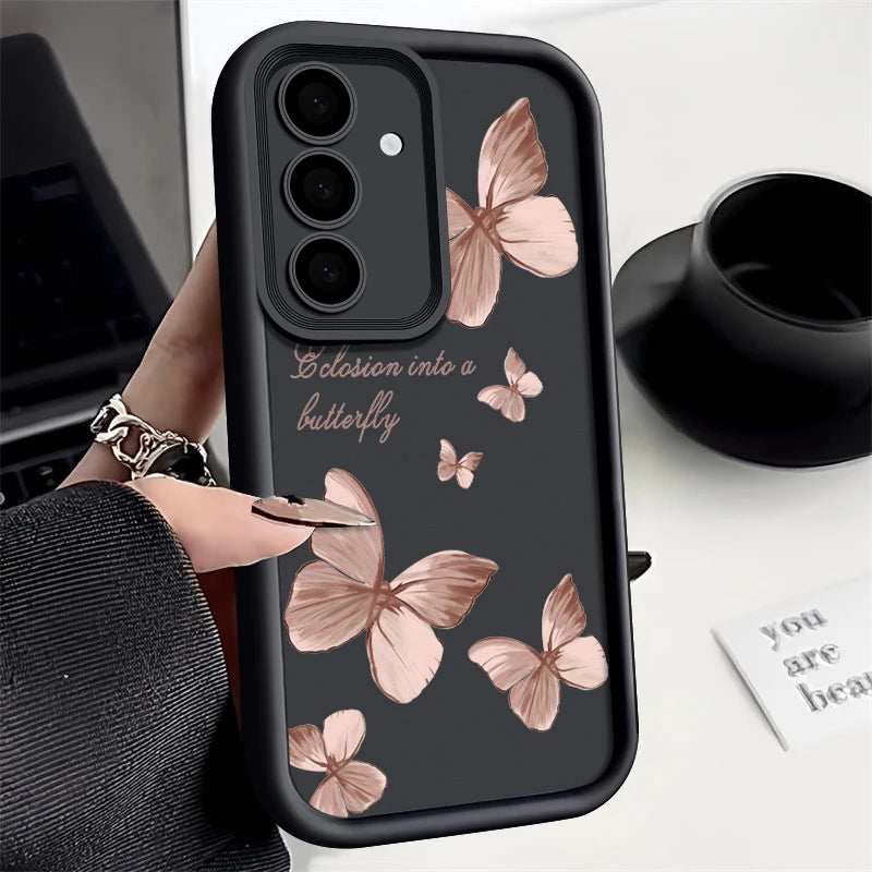 Samsung TPU Hülle Gold Schmetterling