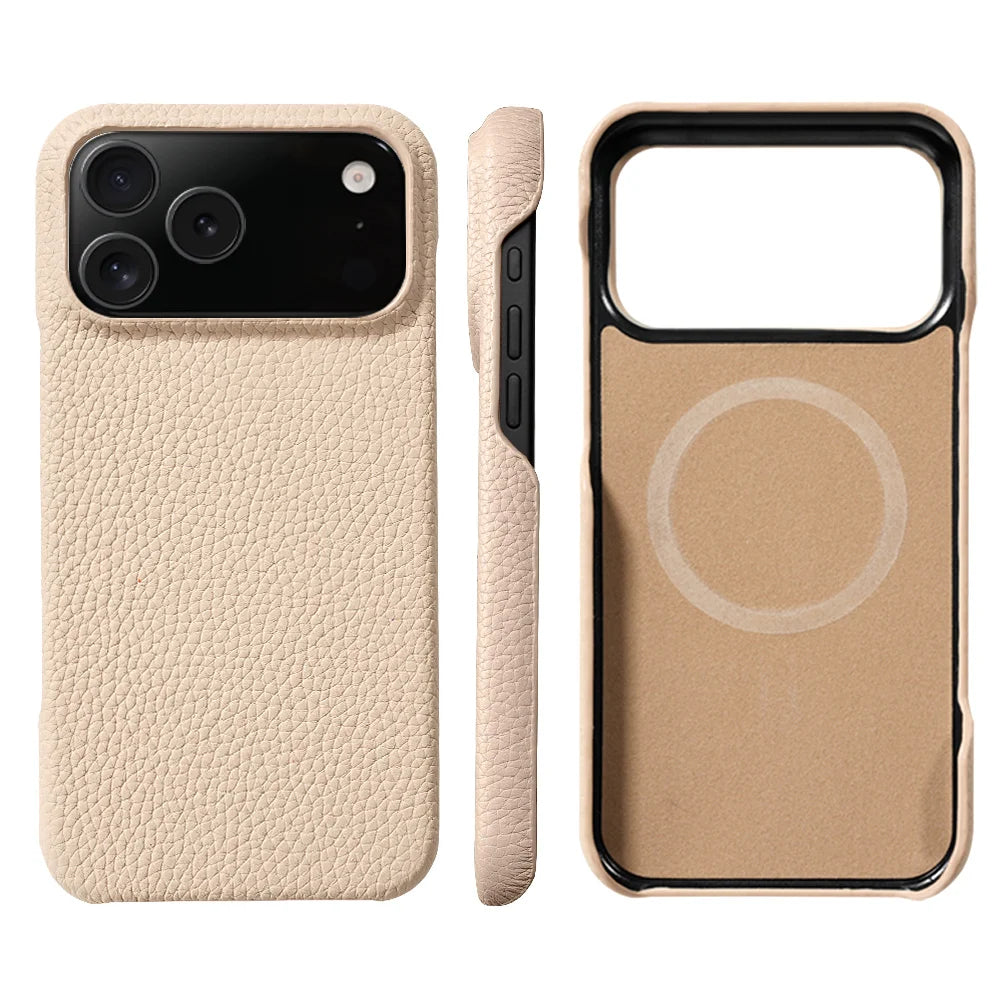 Luxus Lederhülle für iPhone 17 mit MagSafe Schutz