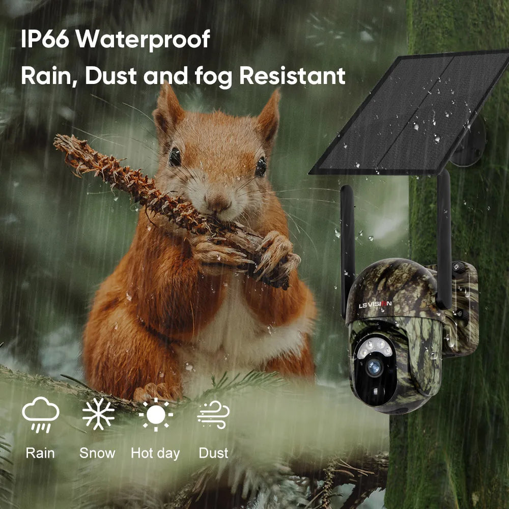 4G WiFi Solar Außenkamera 2K HD Farbnachtsicht