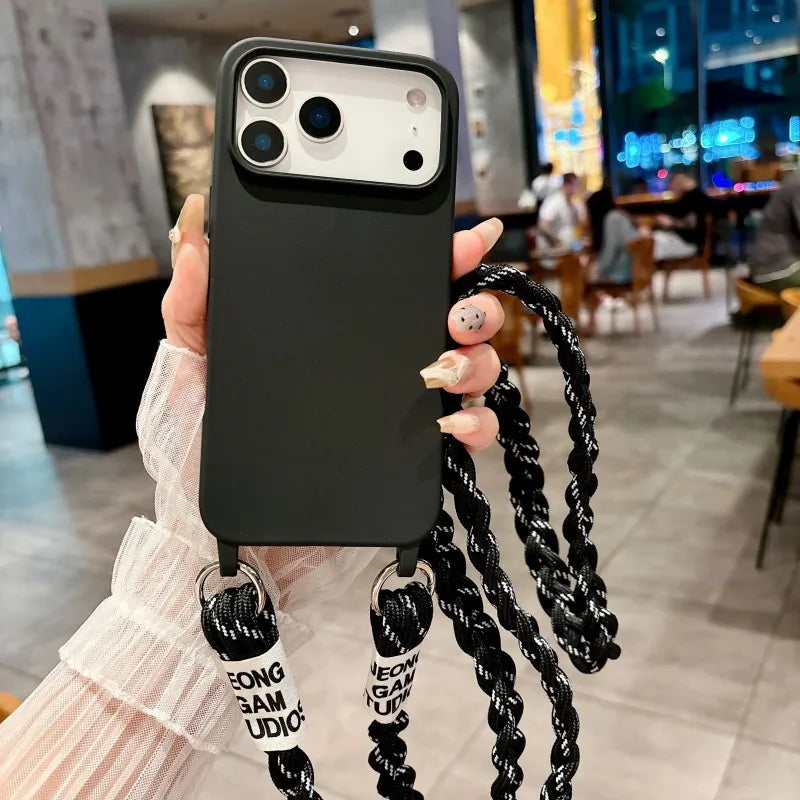Luxus Lanyard-Hülle mit Band für iPhone 11–17
