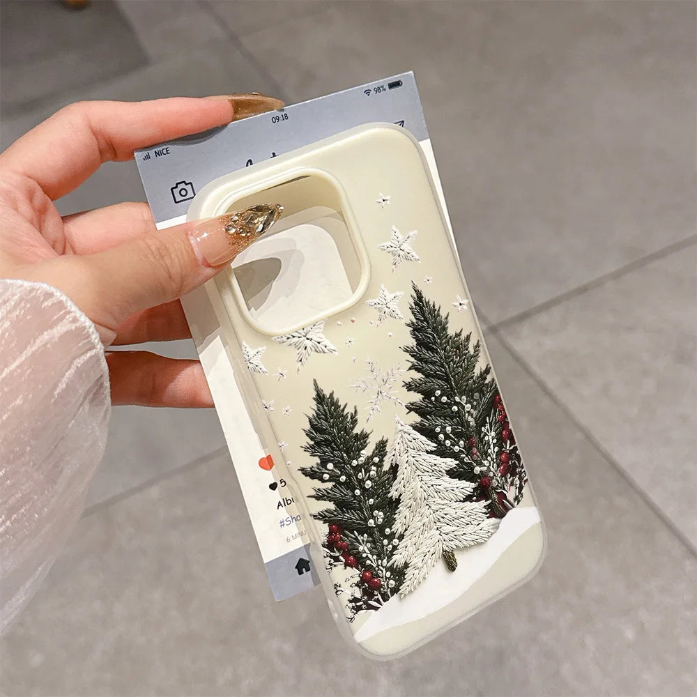 Cute Matte Christmas Tree Phone Case for Google Pixel