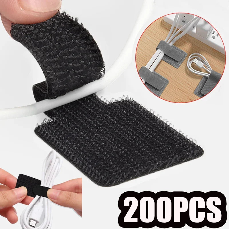 Wiederverwendbare Klett-Kabelbinder Organizer