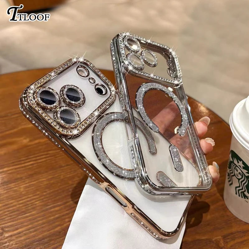 Glitzer Diamant Hülle mit MagSafe für iPhone 17