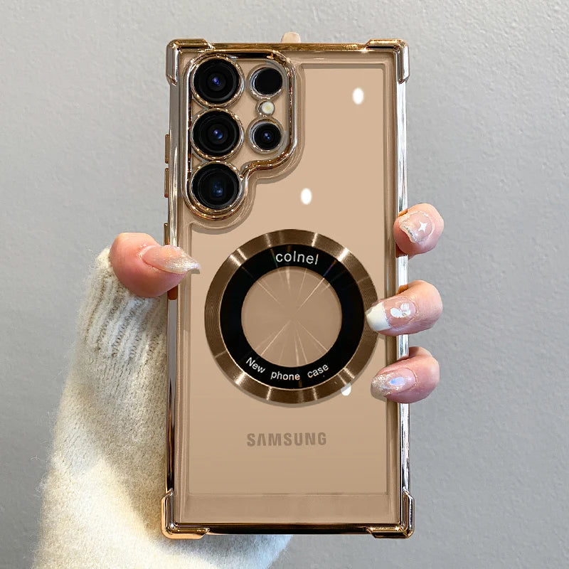 Samsung Luxus Magnet Hülle Clear