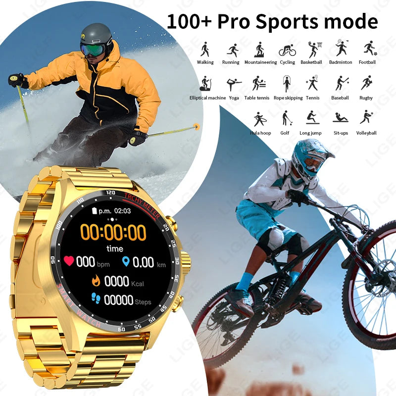 Outdoor GPS Smartwatch 2024 für Herren mit Anruf