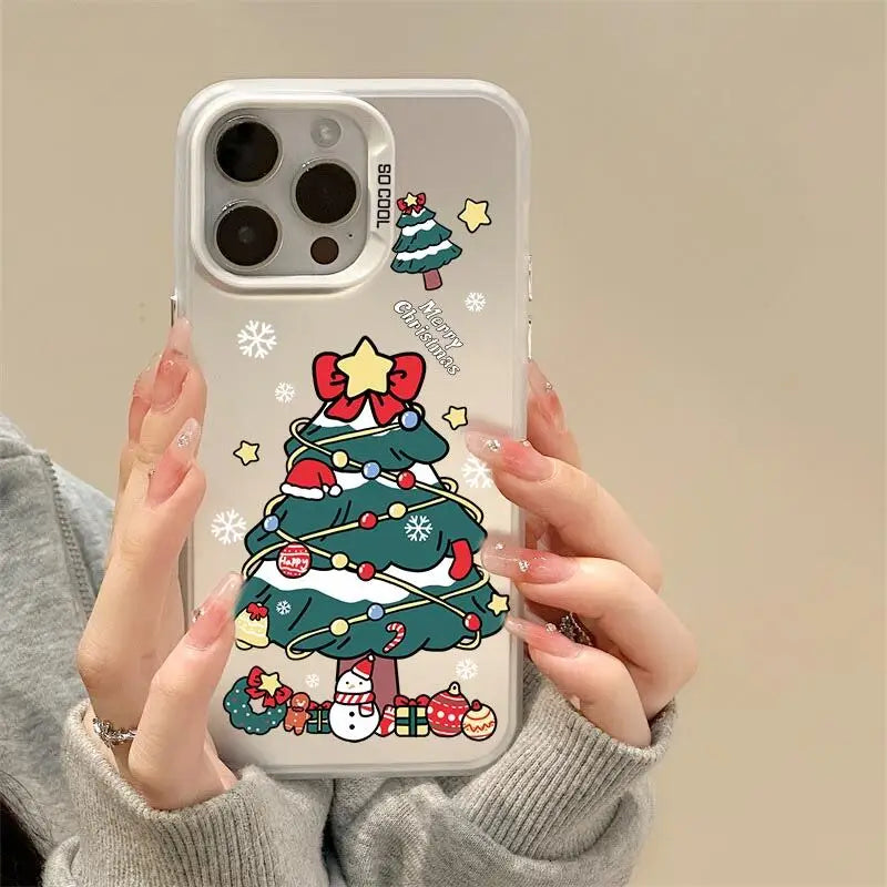 Weihnachts-Schneeflocken Hülle für Samsung S26